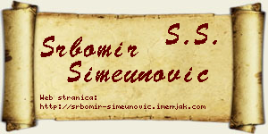 Srbomir Simeunović vizit kartica